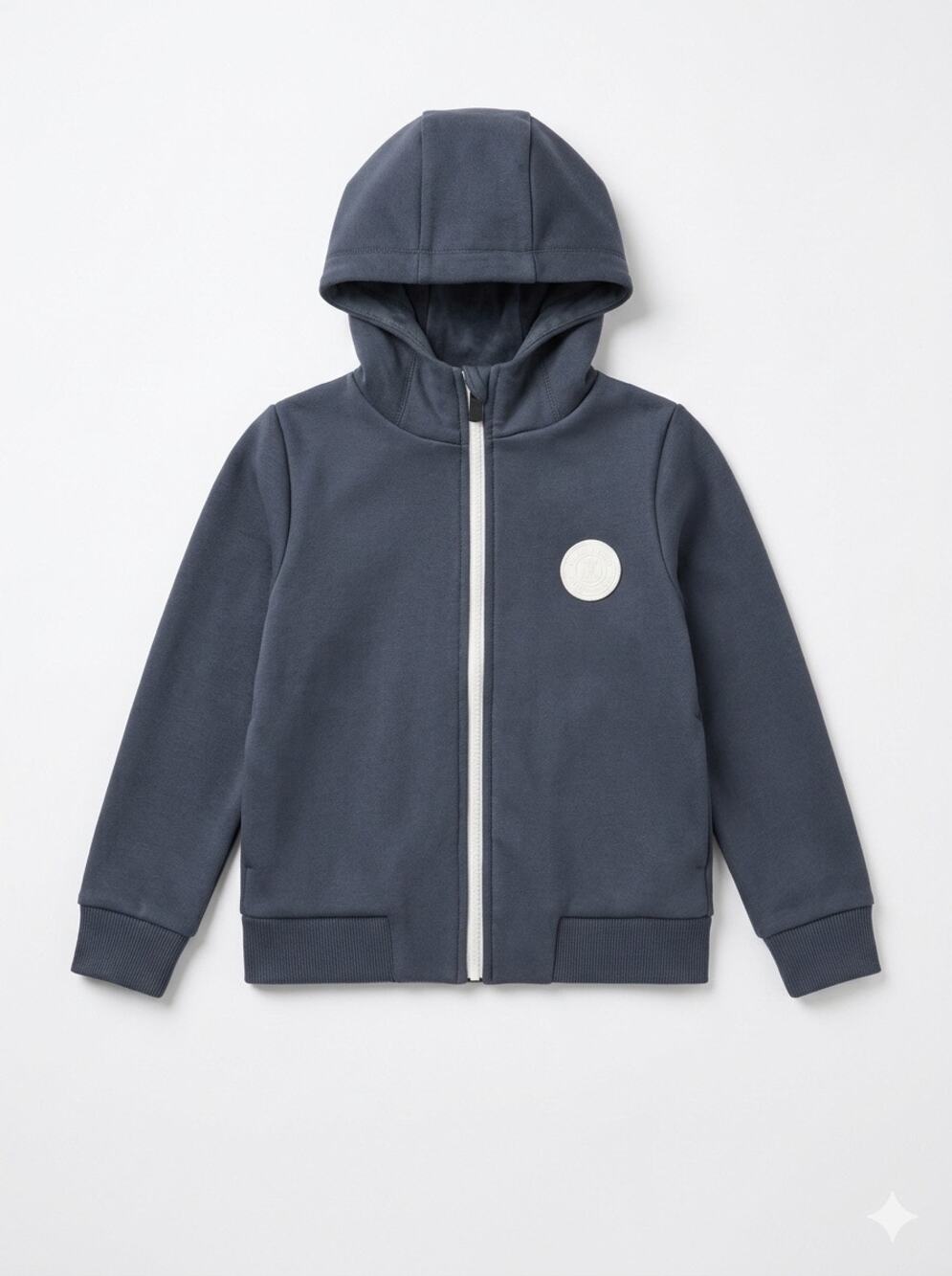 Jacadi Boys Hoodie Jacket Velour interior Zipper Gray Size 6